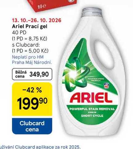 Ariel Prací gel, 40 PD 