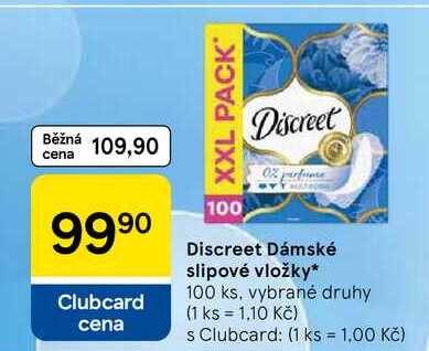 Discreet Dámské slipové vložky, 100 ks, vybrané druhy  
