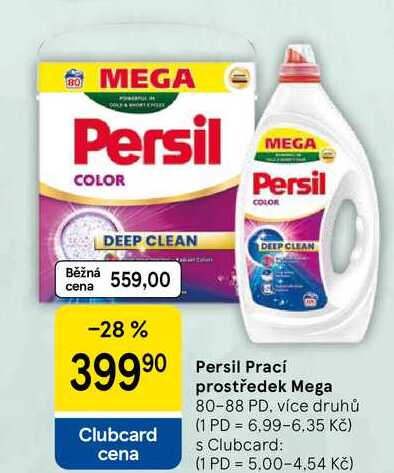 Persil Praci prostředek Mega, 80-88 PD, více druhů Tesco