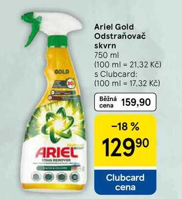 Ariel Gold Odstraňovač skvrn, 750 ml Tesco