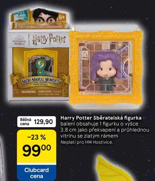 Harry Potter Sběratelská figurka, balení obsahuje 1 figurku o výšce 3.8 cm jako překvapení a Tesco