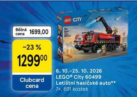 LEGO® City 60499 Letištní hasičské auto, 7+, 691 kostek