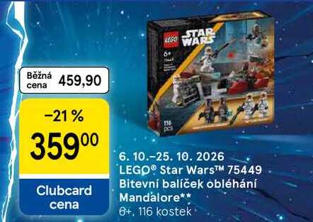 LEGO® Star Wars™ 75449 Bitevní balíček obléhání Mandalore, 6+, 116 kostek Tesco