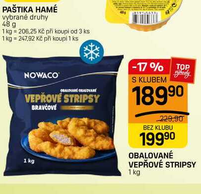 OBALOVANÉ VEPŘOVÉ STRIPSY 1 kg