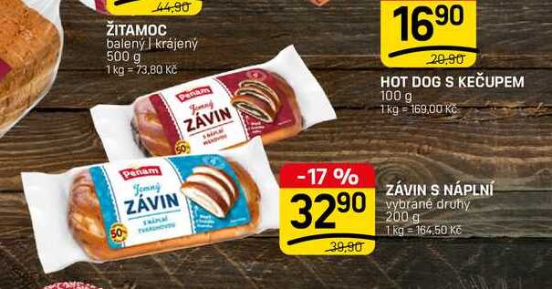 ZÁVIN S NÁPLNÍ vybrané druhy 200 g 