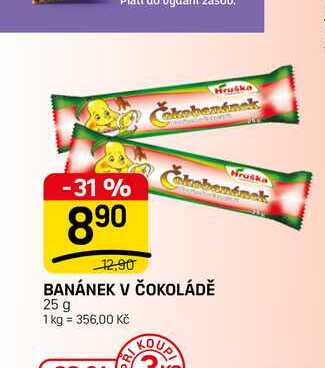 BANÁNEK V ČOKOLÁDĚ 25 g