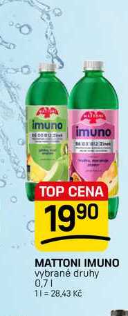 MATTONI IMUNO vybrané druhy 0,71