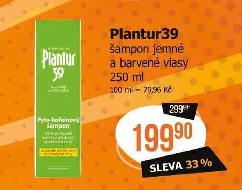 Plantur39 šampon jemné a barvené vlasy 250 ml Teta drogerie