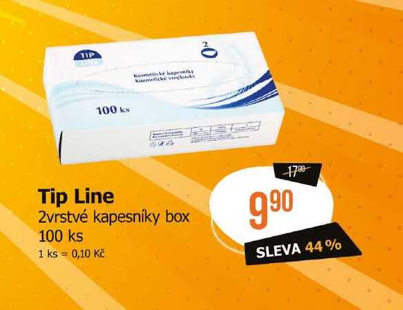 Tip Line 2vrstvé kapesníky box 100 ks Teta drogerie