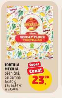 MEXILLA TORTILLA pšeničná, celozrnná 6x60 g