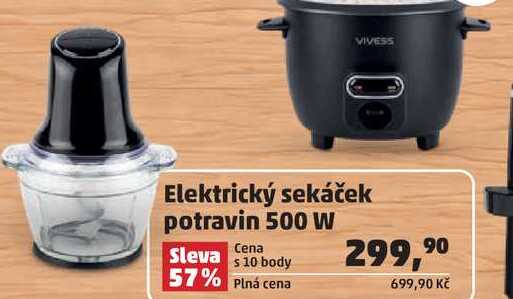 VIVESS Elektrický sekáček potravin 500 W
