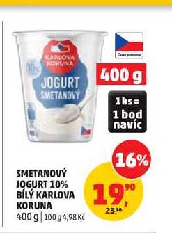KARLOVA KORUNA JOGURT SMETANOVÝ 400 g