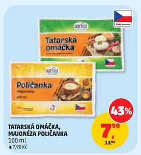 POLIČANKA TATARSKÁ OMÁČKA, MAJONÉZA 100 ml