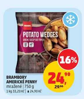 BRAMBORY AMERICKÉ PENNY mražené 750 g
