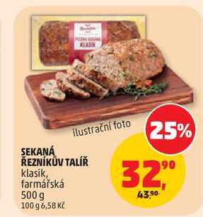 ŘEZNÍKŮV TALÍŘ SEKANÁ klasik, farmářská 500 g