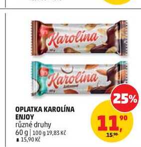  OPLATKA KAROLÍNA ENJOY různé druhy 60 g