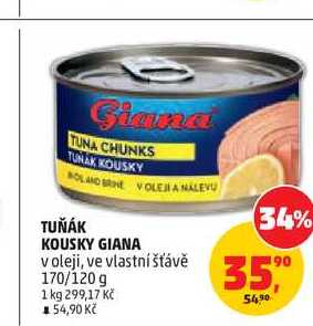 Giana Tuňák kousky 170g, vybrané druhy
