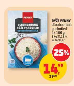 PENNY PARBOILED RÝŽE dlouhozrnná 4x100 g