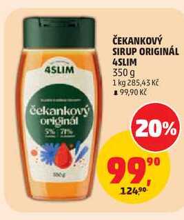 4SLIM ČEKANKOVÝ SIRUP ORIGINÁL 350 g
