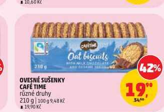 CAFÉ TIME OVESNÉ SUŠENKY různé druhy 210 g 