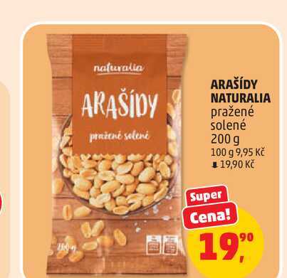 NATURALIA ARAŠÍDY pražené solené 200 g
