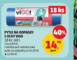 PYTLE NA ODPADKY S UCHY VIGO 18 ks 60l