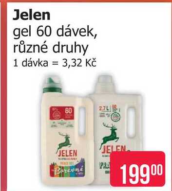 Jelen gel 60 dávek, různé druhy