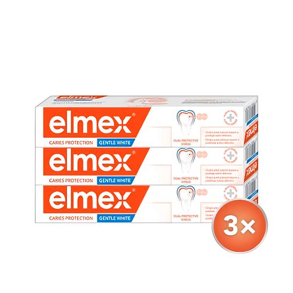 Elmex Zubní pasta Caries Protection Gentle White Tripack 3x75 ml Košík.cz