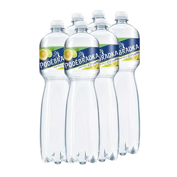 Poděbradka Citrus mix jemně perlivá voda 6x1,5L