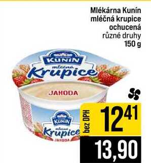 Mlékárna Kunín mléčná krupice ochucená různé druhy 150 g