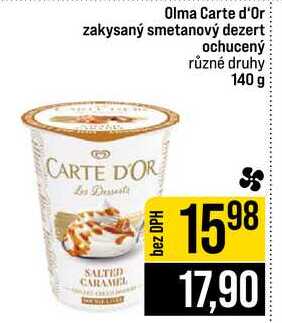 Olma Carte d'Or zakysaný smetanový dezert ochucený různé druhy 140 g