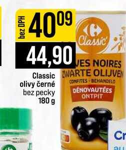 Classic olivy černé bez pecky 180 g 