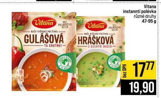Vitana instanntí polévka různé druhy 47-95 g