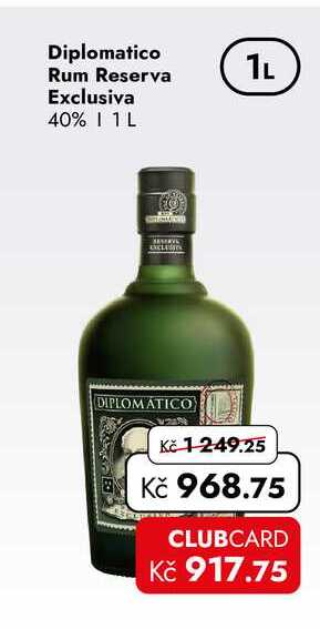 Diplomatico Rum Reserva Exclusiva 40% 1 L
