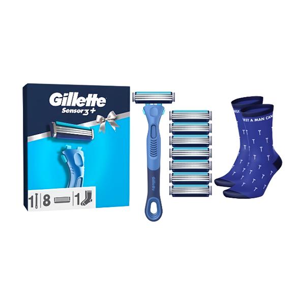 Gillette Sensor3 holicí strojek + 8 náhradních hlavic + ponožky Košík.cz