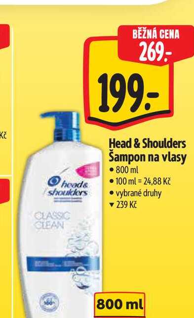 Head & Shoulders Šampon na vlasy 800 ml