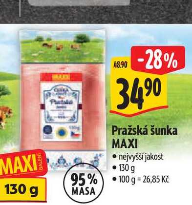   Pražská šunka MAXI 130 g