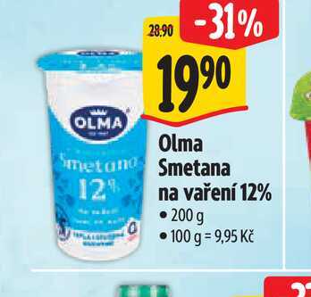 Olma Smetana na vaření 12% 200 g