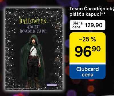 Tesco Čarodějnický plášť s kapucí