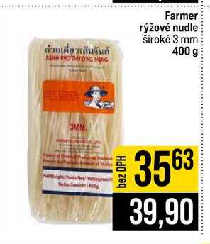 Farmer rýžové nudle široké 3 mm 400 g