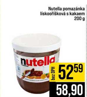 Nutella pomazánka lískooříšková s kakaem 200 g