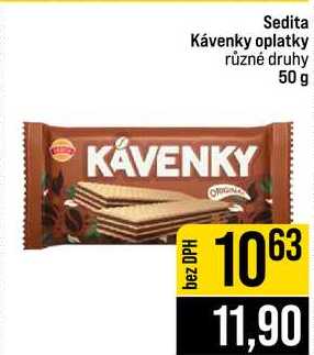 Sedita Kávenky oplatky různé druhy 50 g