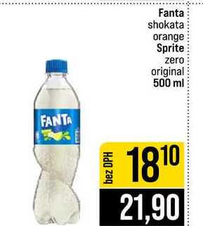 Fanta shokata orange Sprite zero original 500 ml