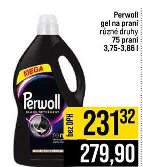 Perwoll gel na praní různé druhy 75 praní 3,75-3,86l