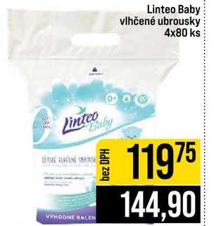Linteo Baby vlhčené ubrousky 4x80 ks 