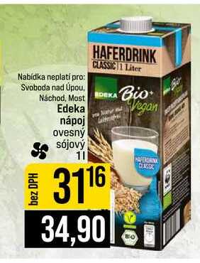 Edeka nápoj ovesný sójový 1l