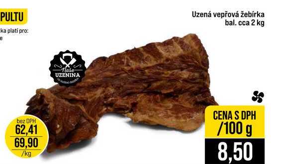 Uzená vepřová žebírka bal. cca 2 kg 100g