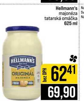Hellmann's majonéza tatarská omáčka 625 ml
