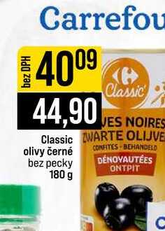 Classic olivy černé bez pecky 180 g 
