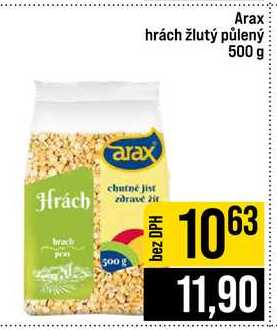 Arax hrách žlutý půlený 500 g 